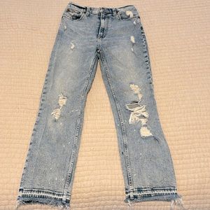 Abercrombie & Fitch High Rise Ankle Straight Jeans